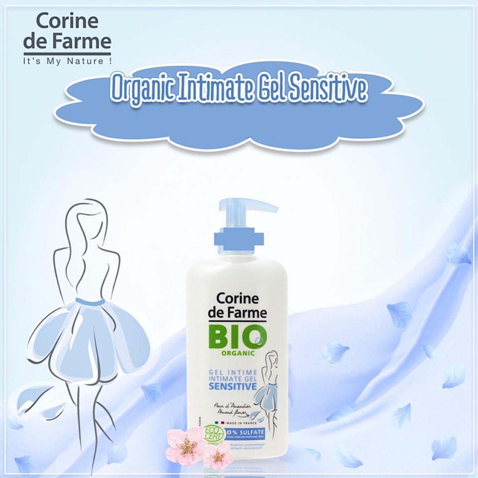 Vùng Kín Corine de Farme Organic Intimate Gel Sensitive 